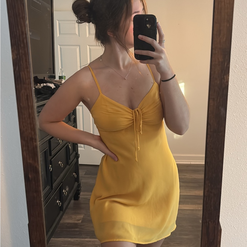 Abercrombie & Fitch Mustard Mini Dress